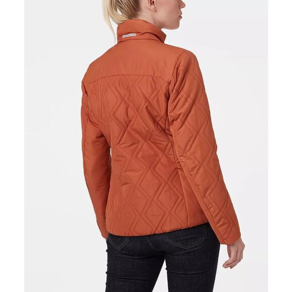 Helly Hansen Canyon Red Orange Quilted Insulator Jacket Size Medium Outdoorsy - Picture 2 of 14